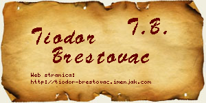 Tiodor Brestovac vizit kartica